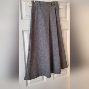 Long Gray Wool blend skirt